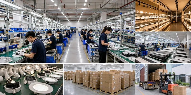Upward Lighting factory production floor