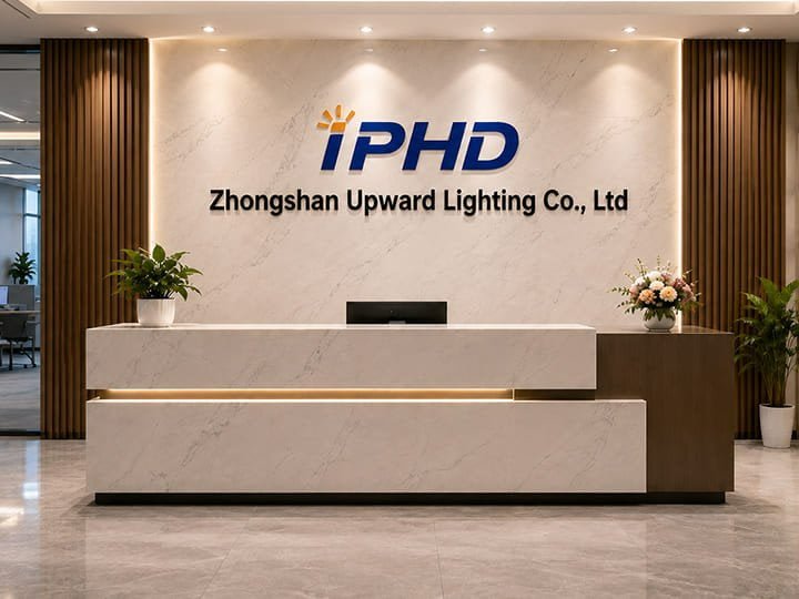 Upward Lighting factory building exterior