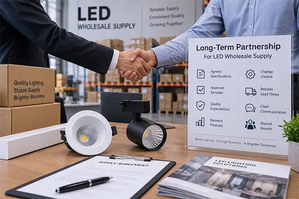 Long-term LED wholesale supply partnership Long-term LED wholesale supply partnership for commercial lighting distribution