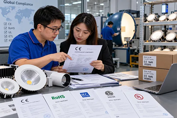 Certification document verification for lighting manufacturers in China