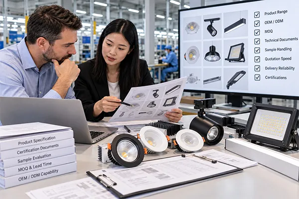 LED lighting manufacturers in China evaluated through product specifications and supplier documentation