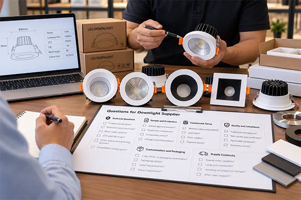 Best brand for downlights supplier evaluation questions for importers