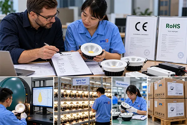LED lighting manufacturer suppliers in China quality control and certification review