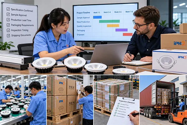 LED lighting manufacturer suppliers in China managing export delivery coordination