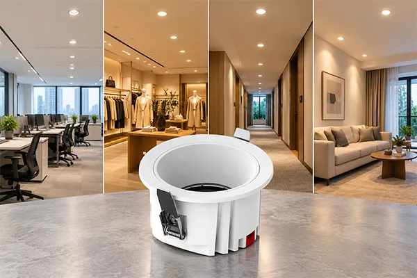 High-end LED downlights selected for office retail and residential lighting applications
