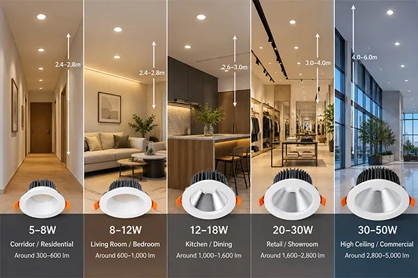 What Wattage Is Best for LED Downlights?