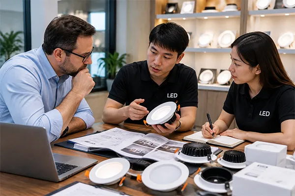 Importers evaluating Chinese LED downlight manufacturers and supply chains