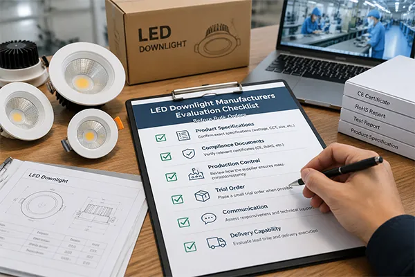 How to Evaluate LED Downlight Manufacturers Before Placing Bulk Orders