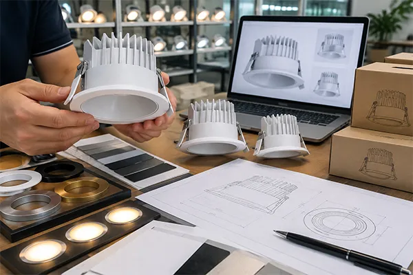 OEM LED downlight manufacturers customization for CCT wattage beam angle and packaging