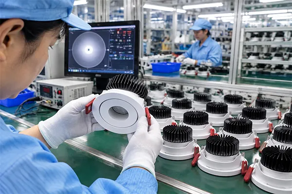LED downlight supplier quality control and factory verification