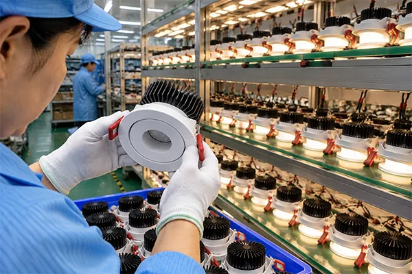 LED downlight supplier batch consistency testing and aging inspection