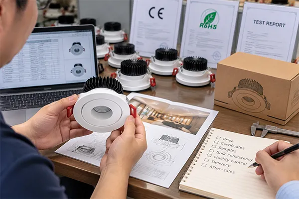 LED downlight supplier evaluation beyond price and product samples