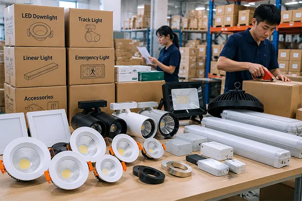 Trading company consolidating LED downlights and lighting products