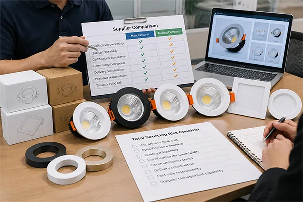 LED downlight manufacturer sourcing risk evaluation checklist