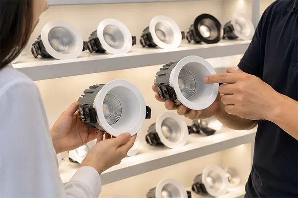 Comparing LED downlight manufacturers by total channel risk and cost