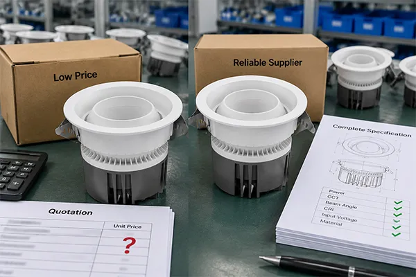 supplier reliability compared with low LED downlight prices
