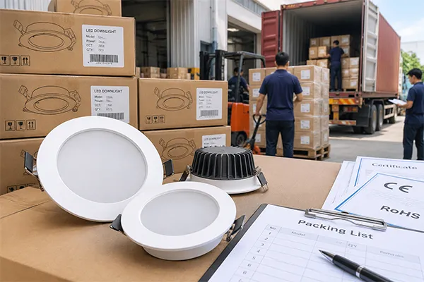supplier reliability for LED downlight delivery and after-sales coordination