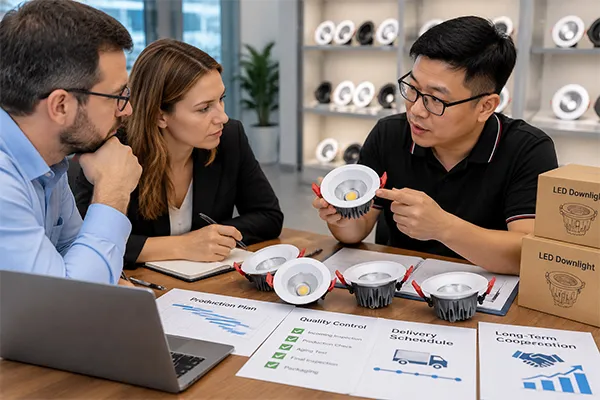 Long-term LED downlight manufacturer supply planning and quality communication